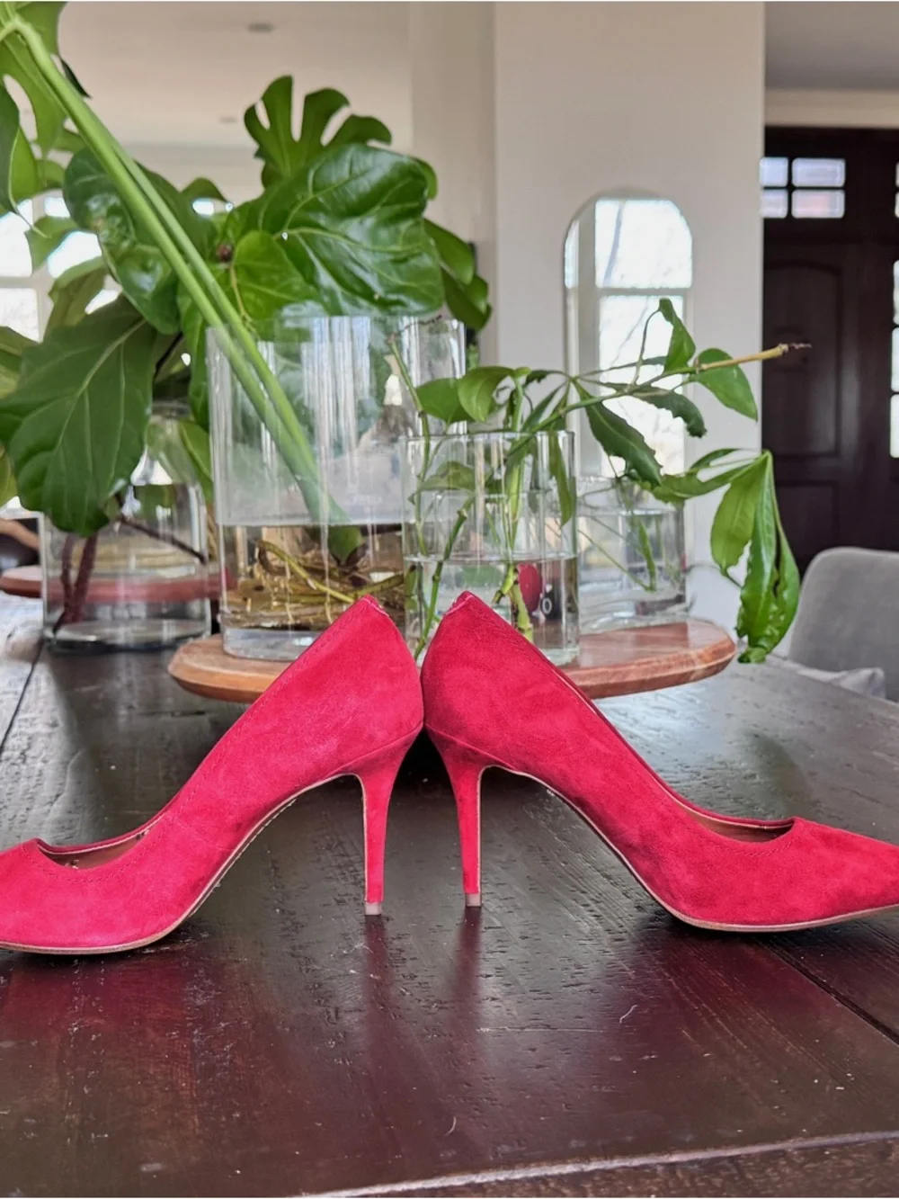 Coach Red Suede Heels - Picture 4 of 7